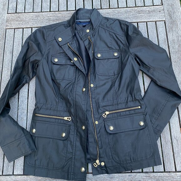 Tommy Hilfiger Dark Olive Utility Jacket w/ Gold Hardware | Women’s Small - Picture 10 of 14